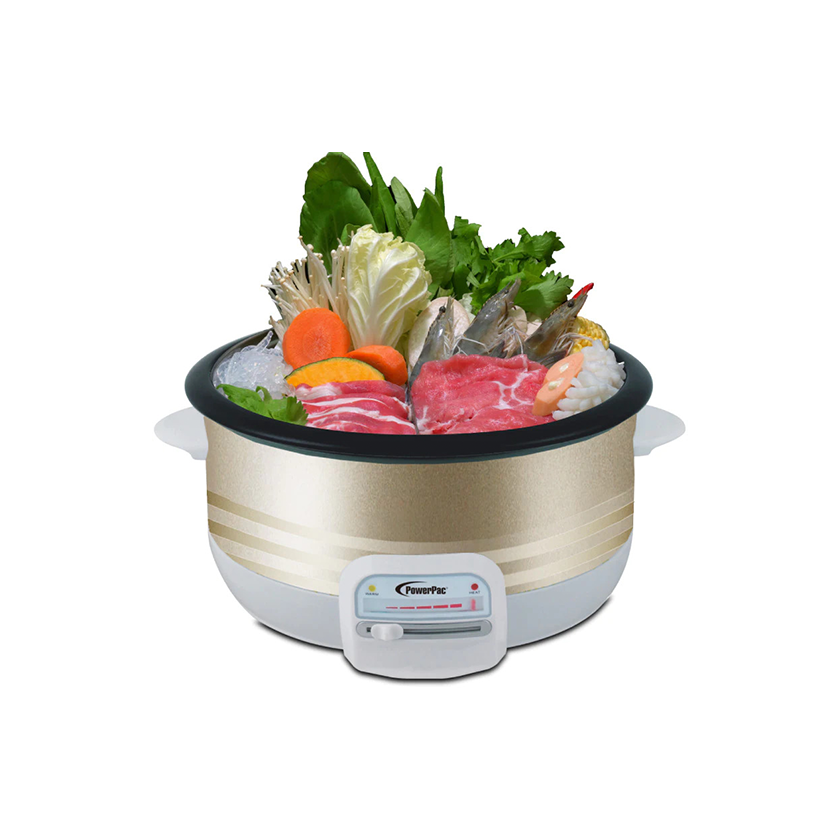 PowerPac Steamboat & Multi Cooker 3.5L With Non-Stick Pot PPMC28G